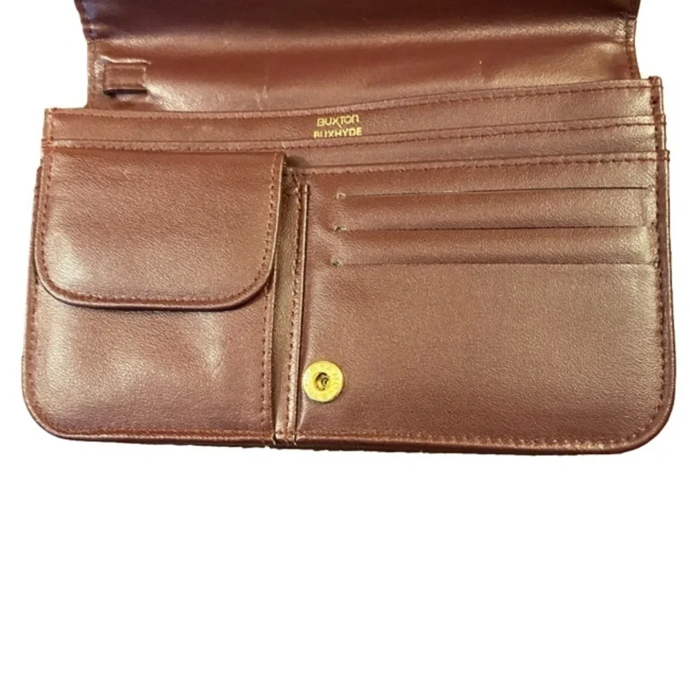 BUXTON Wristlet/Clutch Wallet Cognac/Brown Color Buxhyde